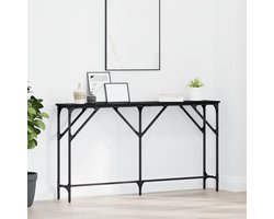 vidaXL - Wandtafel - Zwart - eiken - 140 - x - 23 - x - 75 - cm