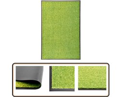 vidaXL Wasbare Deurmat 60x90 cm Groen Deurkast - Deurmat - Vloerkleden - Interieurdecoratie - Binnenmat