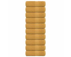 vidaXL - Washandjes - FROGN - 10 - st - 30x30 - cm - 360 - g/m² - goud