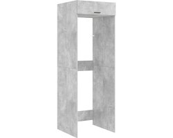 vidaXL - Wasmachinekast - met - opslag - Beton - 67,5 - x - 68 - x - 200 - cm - Bewerkt - hout