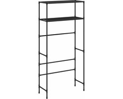 vidaXL - Wasmachinerek - 2-laags - 69x28x143 - cm - ijzer - zwart