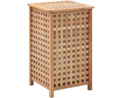 vidaXL - Wasmand - 39x39x65 - cm - massief - walnotenhout