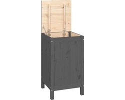 vidaXL - Wasmand - 44x44x76 - cm - massief - grenenhout - grijs