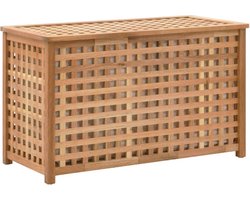 vidaXL - Wasmand - 77,5x37,5x46,5 - cm - massief - walnoothout