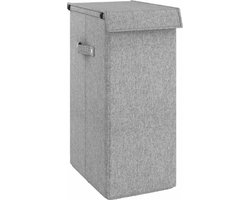 vidaXL - Wasmand - inklapbaar - 26x34,5x59,5 - cm - kunstlinnen - grijs