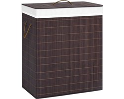 vidaXL - Wasmand - met - 2 - vakken - 100 - L - bamboe - bruin