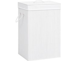 vidaXL - Wasmand - met - 2 - vakken - 72 - L - bamboe - wit