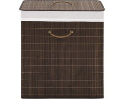 vidaXL - Wasmand - rechthoekig - bamboe - donkerbruin