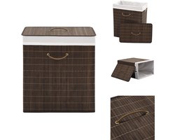 vidaXL Wasmand - Wasmanden - Was Mand - Was Manden - Wasmand rechthoekig bamboe donkerbruin