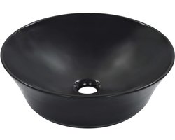 vidaXL - Wastafel - 41x12,5 - cm - keramiek - zwart