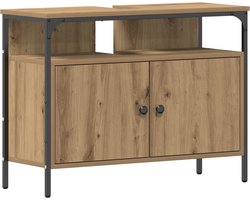 vidaXL - Wastafel - kabinet - voor - de - badkamer - artisanaal - eikenkleurig