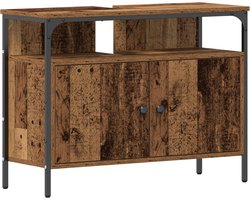 vidaXL - Wastafel - kabinet - voor - de - badkamer - Oud - hout - 80 - x - 30 - x - 60 - cm