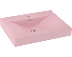 vidaXL - Wastafel - met - kraangat - 60x46 - cm - keramiek - matroze