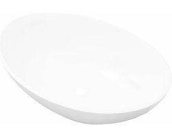 vidaXL - Wastafel - ovaal - 40x33 - cm - keramiek - wit