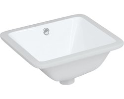 vidaXL - Wastafel - rechthoekig - 36,5x32x15,5 - cm - keramiek - wit