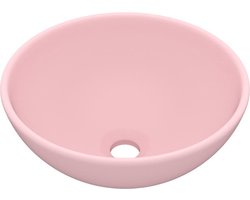 vidaXL - Wastafel - rond - 32,5x14 - cm - keramiek - matroze