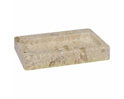 vidaXL - Wastafel - wandgemonteerd - 38x24x6,5 - cm - marmer - crèmekleurig