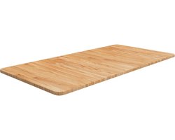 vidaXL - Wastafelblad - 100x50x1,5cm - behandeld - massief - hout - lichtbruin