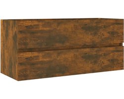 vidaXL - Wastafelkast - 100x38,5x45 - cm - bewerkt - hout - gerookt - eikenkleurig