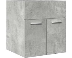 vidaXL - Wastafelkast - 41x38,5x46 - cm - bewerkt - hout - betongrijs