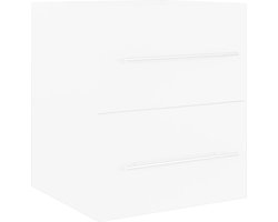 vidaXL - Wastafelkast - 41x38,5x48 - cm - bewerkt - hout - wit