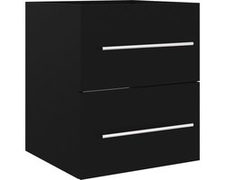 vidaXL - Wastafelkast - 41x38,5x48 - cm - bewerkt - hout - zwart