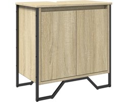 vidaXL - Wastafelkast - 60x35x60 - cm - bewerkt - hout - sonoma - eikenkleurig