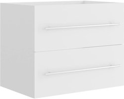 vidaXL - Wastafelkast - 60x38,5x48 - cm - bewerkt - hout - wit