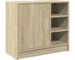 vidaXL - Wastafelkast - 63x29x55 - cm - bewerkt - hout - sonoma - eikenkleurig