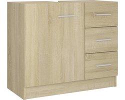 vidaXL - Wastafelkast - 63x30x54 - cm - bewerkt - hout - sonoma - eikenkleurig