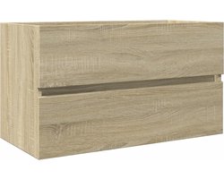 vidaXL - Wastafelkast - 80x38,5x45 - cm - spaanplaat - sonoma - eikenkleurig