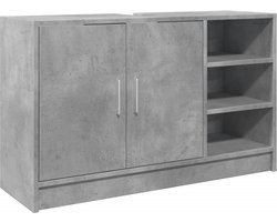vidaXL - Wastafelkast - 90x29x55 - cm - bewerkt - hout - betongrijs