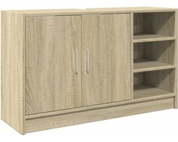 vidaXL - Wastafelkast - 90x29x55 - cm - bewerkt - hout - sonoma - eikenkleurig