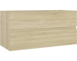 vidaXL - Wastafelkast - 90x38,5x45 - cm - bewerkt - hout - sonoma - eikenkleurig