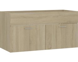 vidaXL - Wastafelkast - 90x38,5x46 - cm - bewerkt - hout - sonoma - eikenkleurig