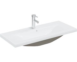 vidaXL Wastafelkast En Wastafel - Wastafelkasten En Wastafels - Wastafel - Wastafels - Wastafelkast met ingebouwde wastafel spaanplaat betongrijs