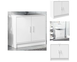 vidaXL Wastafelkast - Wastafelkasten - Badkamer Wastafel Kast - Wastafelkastje - Wastafelkast 63x29x55 cm bewerkt hout wit