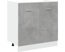 vidaXL - Wastafelonderkast - Lyon - 80x46x81,5 - cm - bewerkt - hout - betongrijs
