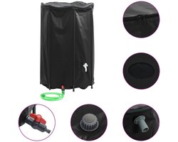 vidaXL Waterreservoir - Waterreservoirs - Regenton - Regenton Met Kraan - Watertank met kraan opvouwbaar 1000 L PVC