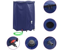 vidaXL Waterreservoir - Waterreservoirs - Regenton - Regenton Met Kraan - Watertank met kraan opvouwbaar 1350 L PVC
