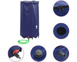 vidaXL Watertank met kraan opvouwbaar 250 L PVC - Waterreservoir - Waterreservoirs - Regenton - Regenton Met Kraan