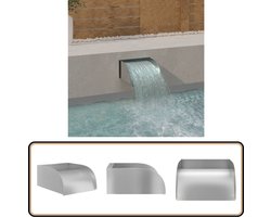 vidaXL Waterval - Roestvrij Staal - 30x34x14 cm Waterval - Fontein - Tuingereedschap - Vijveraccessoires - Buitenleven