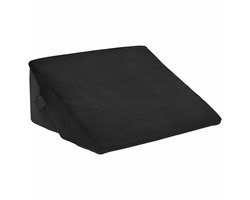 vidaXL - Wedge - Kussen - Zwart - 55 - x - 55 - x - 26 - cm - Traagschuim