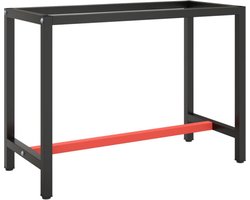 vidaXL - Werkbankframe - 110x50x79 - cm - metaal - matzwart - en - matrood