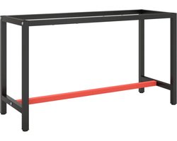 vidaXL - Werkbankframe - 140x50x79 - cm - metaal - matzwart - en - matrood