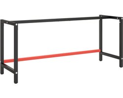vidaXL - Werkbankframe - 180x57x79 - cm - metaal - matzwart - en - matrood