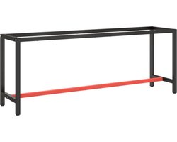 vidaXL - Werkbankframe - 210x50x79 - cm - metaal - matzwart - en - matrood