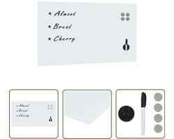 vidaXL Whiteboard - Magneetbord - Magneetbord wandmontage 120x60 cm glas - Wandmontage - Bureauaccessoires - Organisatie