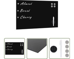 vidaXL Whiteboard - Magneetbord - Magneetbord wandmontage 50x30 cm glas - Glasbord - Wandmontage - Keuken Organisatie