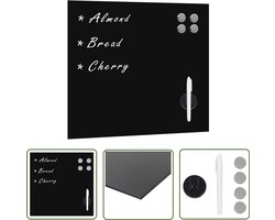vidaXL Whiteboard - Magneetbord - Magneetbord wandmontage 50x50 cm glas - Glazen Magneetbord - Magnetisch Bord - Droge Wisbord